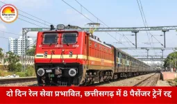 छत्तीसगढ़ में रेल यात्रियों पर असर: 11–12 जनवरी को 8 पैसेंजर ट्रेनें रद्द, टाटानगर–बिलासपुर एक्सप्रेस 14 तक नहीं चलेगी