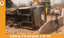 छत्तीसगढ़ में दो बड़े बस हादसे: जशपुर और भाटापारा में 9 लोगों की मौत, 36 घायल