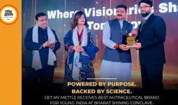 GetmyMettle को भारत शाइनिंग कॉन्क्लेव 2026 में “यंग इंडिया के लिए बेस्ट न्यूट्रास्युटिकल ब्रांड” अवॉर्ड