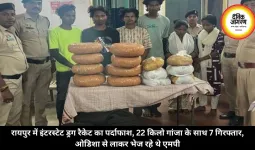 रायपुर में इंटरस्टेट ड्रग रैकेट का पर्दाफाश, 22 किलो गांजा के साथ 7 गिरफ्तार, ओडिशा से लाकर भेज रहे थे एमपी