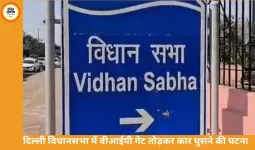 दिल्ली विधानसभा में सुरक्षा चूक: कार ने VIP गेट तोड़कर घुसाई एंट्री, ड्राइवर ने गुलदस्ता रखा और फरार हुआ