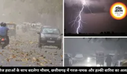 छत्तीसगढ़ में 24 घंटे का अंधड़ अलर्ट, 50KM रफ्तार से हवाएं और गरज-चमक के साथ बारिश की संभावना
