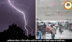 छत्तीसगढ़ में 5 दिन तक बिगड़ा रहेगा मौसम, 40 किमी रफ्तार से हवा चलने का अलर्ट जारी