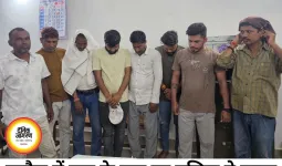 मस्तूरी में जुए के फड़ पर पुलिस की रेड, 8 जुआरी गिरफ्तार