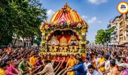 बिलासपुर में निकली भगवान जगन्नाथ की भव्य रथयात्रा, फूलों से सजे रथ को खींचने उमड़े श्रद्धालु