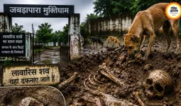 बिलासपुर के मुक्तिधाम में इंसानियत शर्मसार: उथली कब्रों से बाहर आ रहे लावारिस शवों के अवशेष, कुत्तों के नोचने से बिखरी हड्डियां