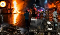रायपुर में देर रात भीषण आग, ऑक्टोपस बार सहित चार दुकानें लपटों की चपेट में