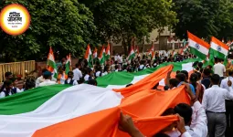 रायपुर में तिरंगा यात्रा शुरू, इंडोर स्टेडियम से सुभाष स्टेडियम तक मार्च