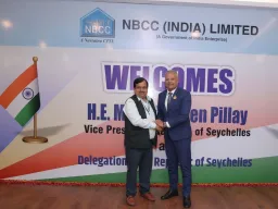 सेशेल्स उपराष्ट्रपति ने एनबीसीसी कार्यालय का दौरा किया