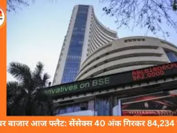 शेयर बाजार में आज फ्लैट कारोबार: सेंसेक्स 40 अंक गिरकर 84,234 पर बंद