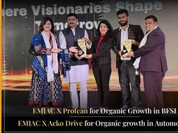 EMIAC Technologies ने Bharat Shining Conclave 2026 में Protean और ACKO Drive के साथ ऑर्गेनिक ग्रोथ कार्य के लिए दो सम्मान जीते