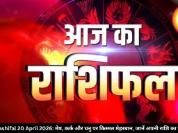 Aaj Ka Rashifal 20 April 2026: मेष, कर्क और धनु पर किस्मत मेहरबान, जानें अपनी राशि का भविष्यफल