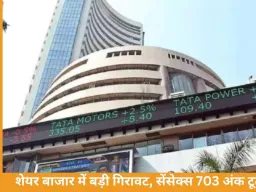शेयर बाजार में भारी गिरावट: सेंसेक्स 703 अंक टूटा, निफ्टी फिसला; ऑटो और FMCG सेक्टर में सबसे ज्यादा दबाव