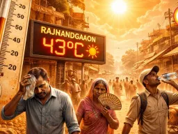 छत्तीसगढ़ में गर्मी का प्रकोप तेज, राजनांदगांव में 43°C तापमान; कई इलाकों में हीटवेव का अलर्ट