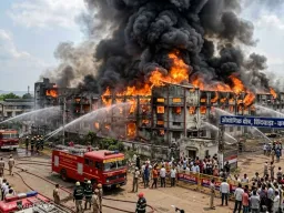 छिंदवाड़ा में डिस्पोजल फैक्ट्री में भीषण आग, दो झुलसे, लाखों का नुकसान