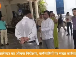 रीवा कलेक्टर का सख्त एक्शन, देर से आए कर्मचारियों को लगाई फटकार