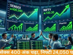सेंसेक्स 400 अंक चढ़ा, निफ्टी में 100 अंकों की तेजी; IT और फार्मा शेयरों में जोरदार खरीदारी