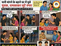 पानी मांगने के बहाने घर में घुसे युवक, नाबालिग बहनों को धमकाकर लूटे रुपए
