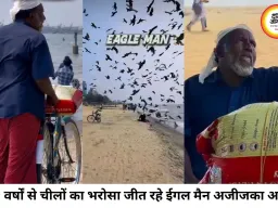 30 साल से हर दिन चीलों को दाना खिला रहे 'ईगल मैन' अजीजका, एक सीटी पर उमड़ पड़ते हैं सैकड़ों शिकारी पक्षी