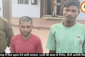  छत्तीसगढ़ में दिल दहला देने वाली वारदात: 10वीं की छात्रा से गैंगरेप, तीनों आरोपी गिरफ्तार