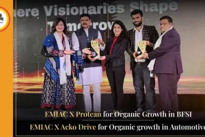 EMIAC Technologies ने Bharat Shining Conclave 2026 में Protean और ACKO Drive के साथ ऑर्गेनिक ग्रोथ कार्य के लिए दो सम्मान जीते
