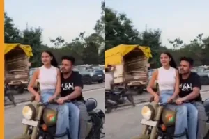 ओए इंदौरी का स्टंट वीडियो वायरल, टंकी पर बैठकर बिना हेलमेट चलाई बाइक