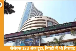 सेंसेक्स 123 अंक गिरकर 77,989 पर बंद, निफ्टी भी फिसला; ऑटो सेक्टर में भारी बिकवाली