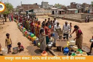 रायपुर जल संकट: 60% वार्ड प्रभावित, पानी की समस्या गहराई