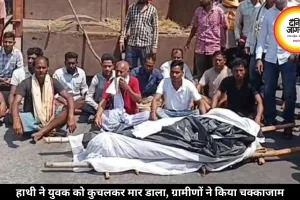 हाथी ने युवक को कुचलकर मार डाला, ग्रामीणों ने किया चक्काजाम