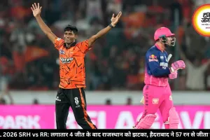 IPL 2026 SRH vs RR: लगातार 4 जीत के बाद राजस्थान को झटका, हैदराबाद ने 57 रन से जीता मैच