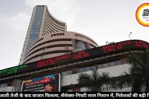 शुरुआती तेजी के बाद बाजार फिसला, सेंसेक्स-निफ्टी लाल निशान में, निवेशकों की बढ़ी चिंता