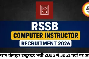 राजस्थान कंप्यूटर इंस्ट्रक्टर भर्ती 2026 – 3951 पदों पर बड़ी सरकारी नौकरी