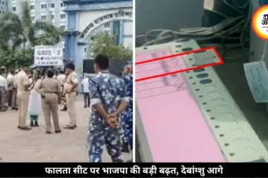 फालता में भाजपा की बड़ी बढ़त, देबांग्शु 99 हजार वोट आगे, TMC के उम्मीदवार चौथे नंबर पर आए