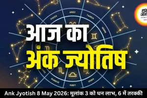 आज का अंक ज्योतिष 8 मई 2026: मूलांक 3 को धन लाभ, 6 के लिए तरक्की के नए रास्ते, जन्मतिथि जानें अपना भविष्यफल