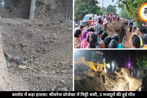 बालोद में मिट्टी धंसने से हुआ बड़ा हादसा, 3 मजदूरों की हुई दर्दनाक मौत