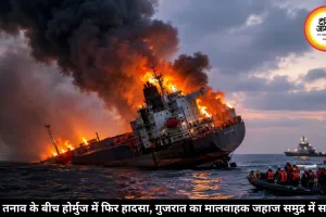 होर्मुज स्ट्रेट में गुजरात का मालवाहक जहाज डूबा, 14 क्रू सुरक्षित बचाए गए