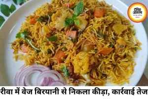 रीवा में वेज बिरयानी में निकला कीड़ा, स्ट्रीट किचन का लाइसेंस निलंबित