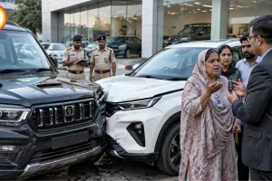 बिलासपुर में सड़क हादसे के बाद विवाद, महिला ने शोरूम मैनेजर पर चाबी छीनने का लगाया आरोप