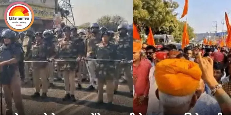 भोपाल में करणी सेना का सीएम हाउस कूच रोका गया: बोले—‘मांगें नहीं मानी तो भोपाल को नेपाल बना देंगे’, पुलिस ने भारी बल के साथ रोका