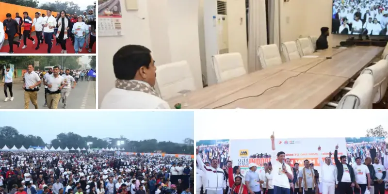 वन इंदौर–रन इंदौर मैराथन में उमड़ा सैलाब, 20 हजार से ज्यादा लोग दौड़े