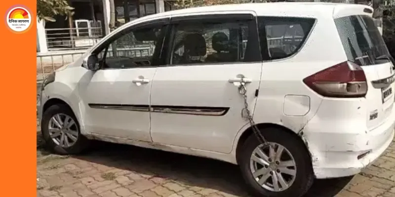 जबलपुर में अनोखी कार्रवाई: शराबी चालक को छोड़ा, कार को पहनाई हथकड़ी