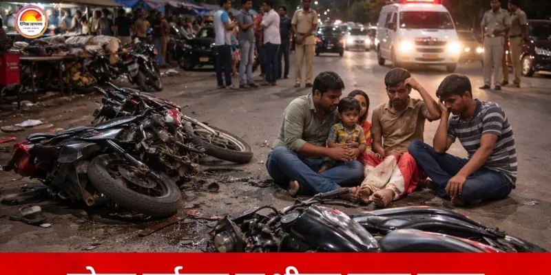 कोरबा बाईपास पर दो बाइकों की सीधी टक्कर, 5 वर्षीय बच्चा समेत 4 घायल