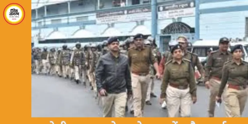 उज्जैन में होली-रमजान से पहले सख्त सुरक्षा, संवेदनशील इलाकों में फ्लैग मार्च