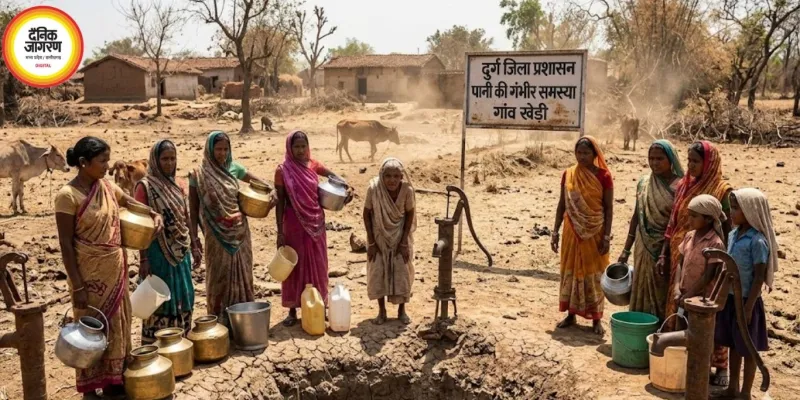 दुर्ग के गांवों में जल संकट गहराया, अवैध शराब पर भी उठे सवाल