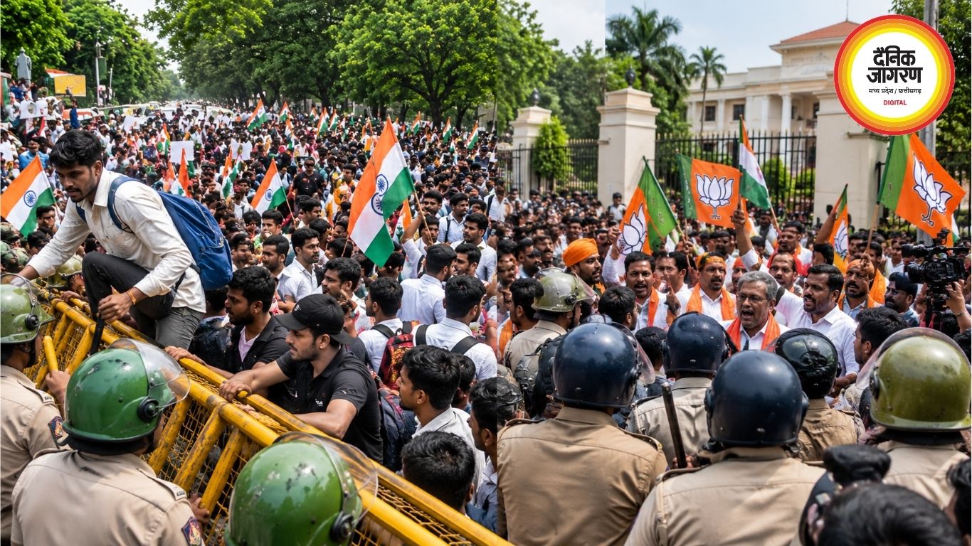 रांची में छात्रों का विधानसभा मार्च तेज, बैरिकेडिंग के बावजूद आगे बढ़े प्रदर्शनकारी; BJP नेताओं ने भी खोला मोर्चा